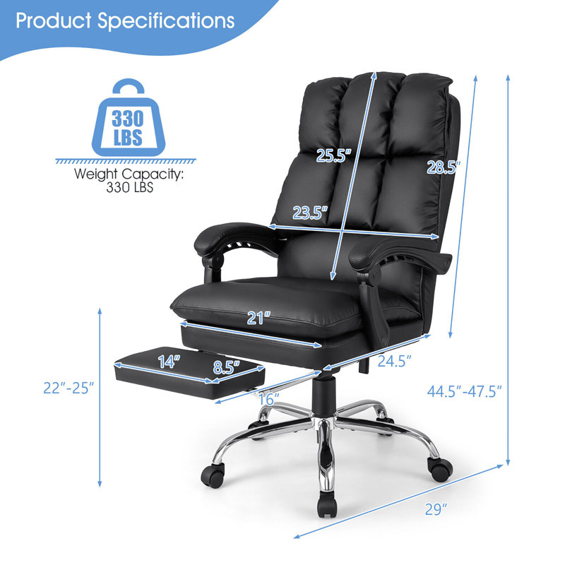 Chaise de bureau en similicuir