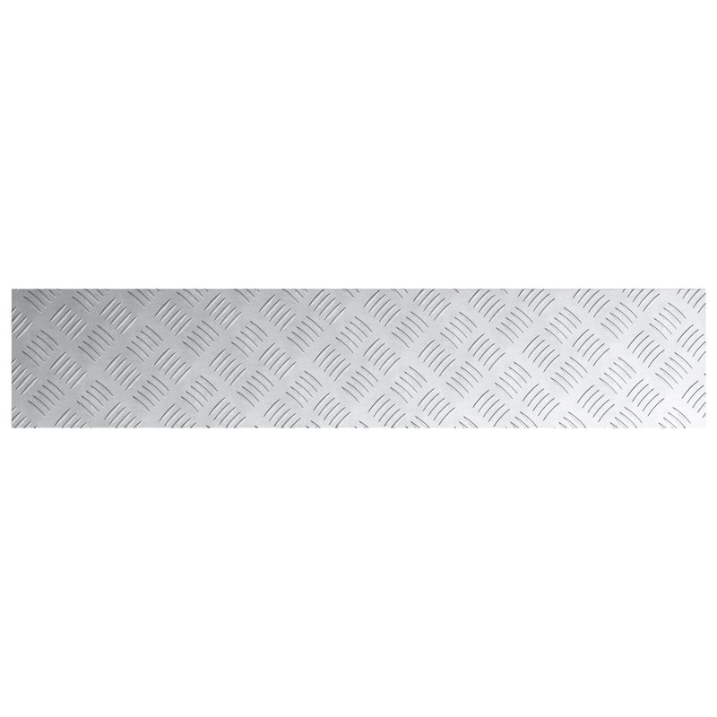 Silver Aluminium Stair Treads Rectangular, Rectangle 20cm x 100cm