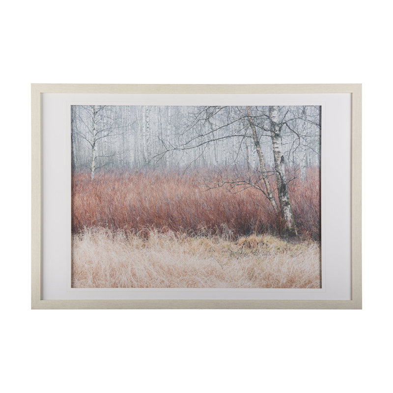 Woddlland pastels a, reproduction d'art texturée encadrée matte sous verre