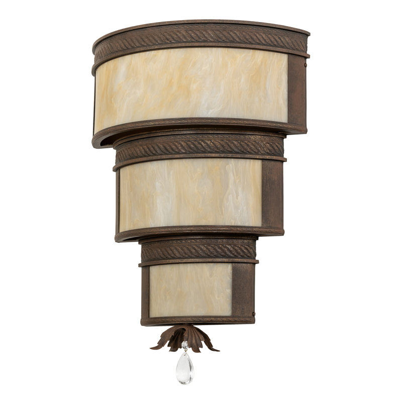 18" Wide Rope Trimmed Cilindro Wall Sconce