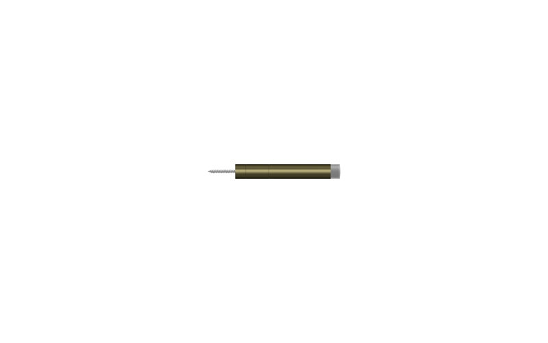 Deltana BDS450U5 Extension Baseboard Door Bumper, Solid Brass in Antique Brass