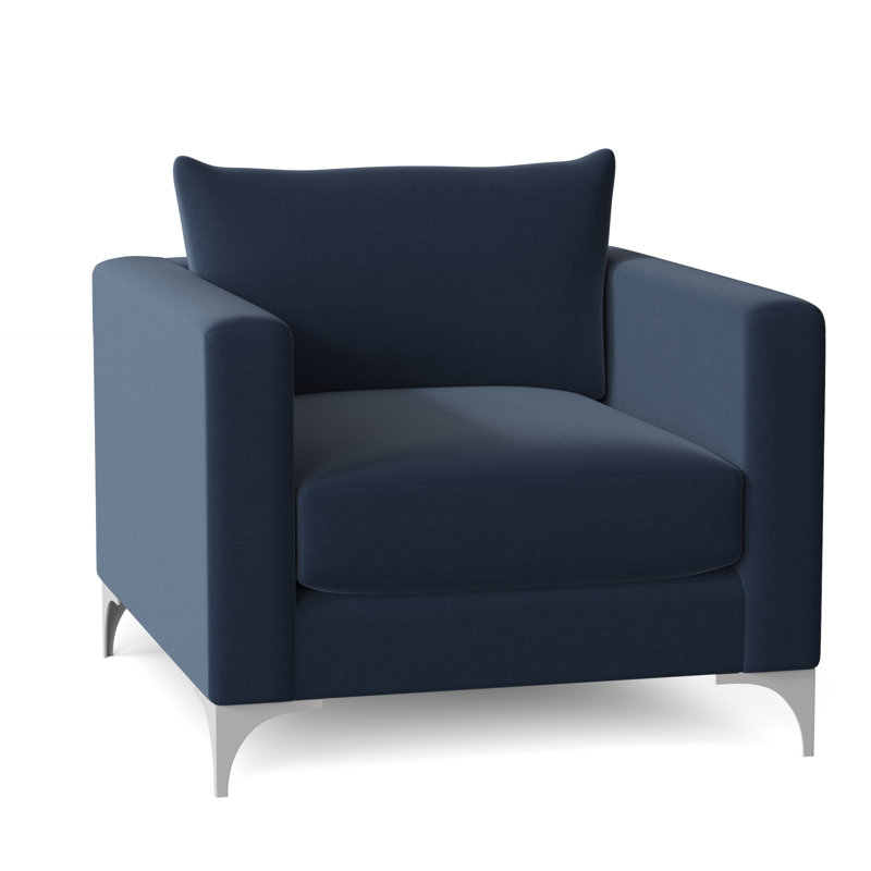 Fauteuil large de 32 po Vess, Bleu marine Antonio