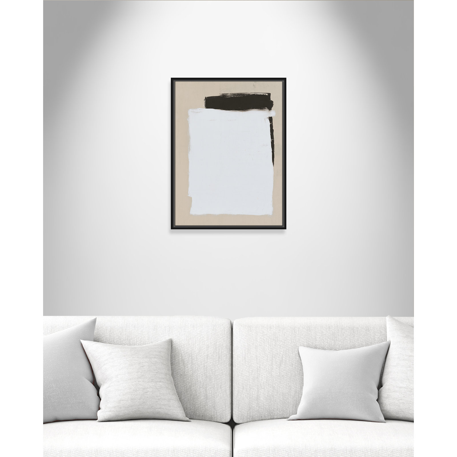 Two Mirrors, 25.5" H x 19.5" W, Framed Canvas, Black