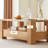 Modern Burlywood Solid Wood Rectangular Coffee Table