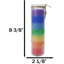 Grande bougie arc-en-ciel mystique spirituelle Wicca