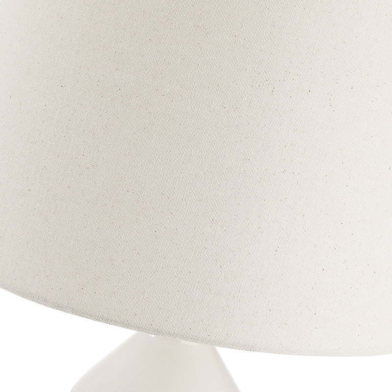 Lampes de table en céramique nervurée 25,5 po à 3 voies blanc cassé