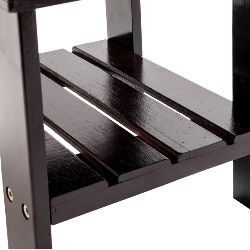 Orchard Street Solid Wood Accent Stool, Coffee