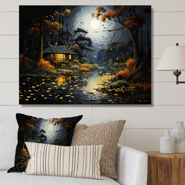 Winston Porter Lake Lakeside Whispers Pointillism On Canvas Print | Wayfair