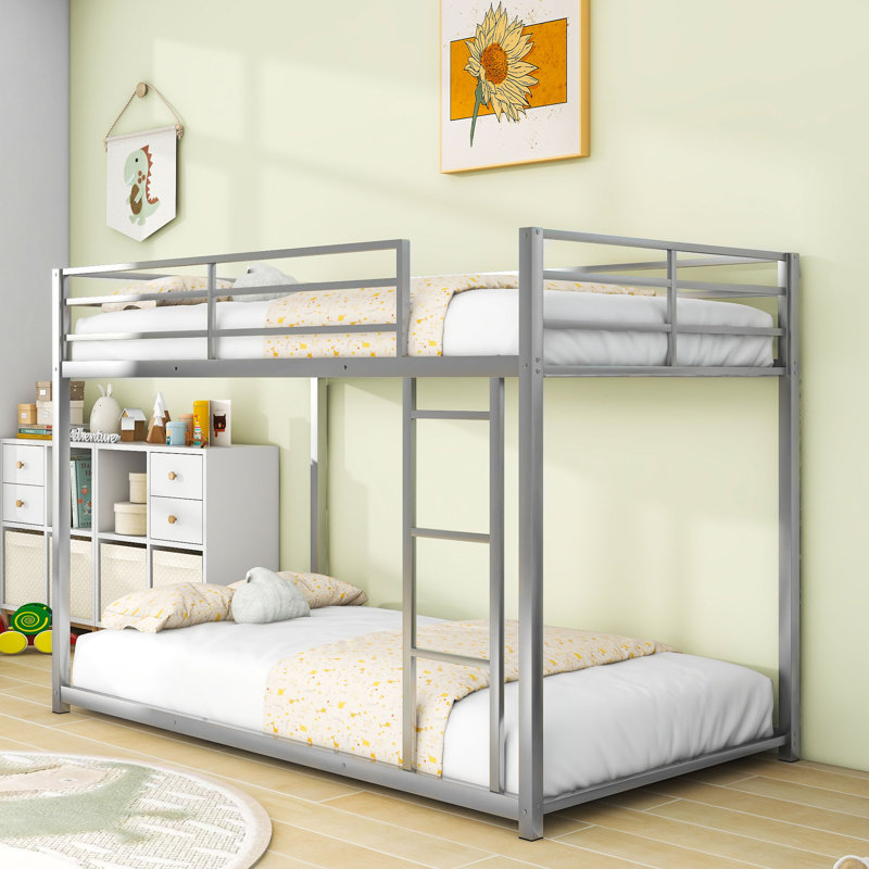 Twin Over Twin Bunk Bed With Full Guardrail For Ultimate Safety, White