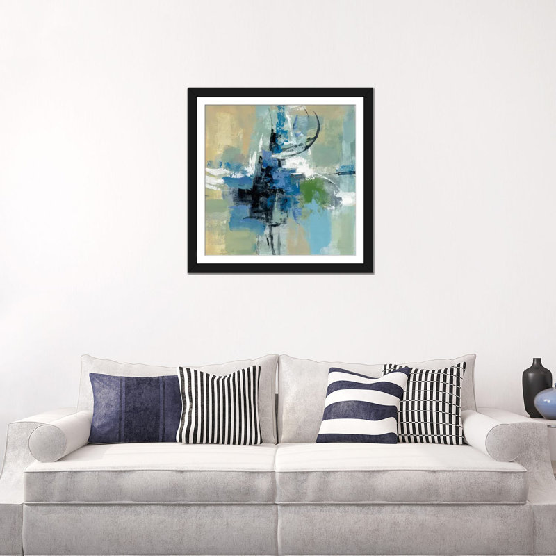 « vista point i », reproduction sur toile tendue, H 24 po x l 24 po x P 1 po, Papier d'art encadré noir, Blanc