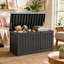 Boîte de rangement en résine pour rangement extérieur P 46,26 po x l 18,7 po