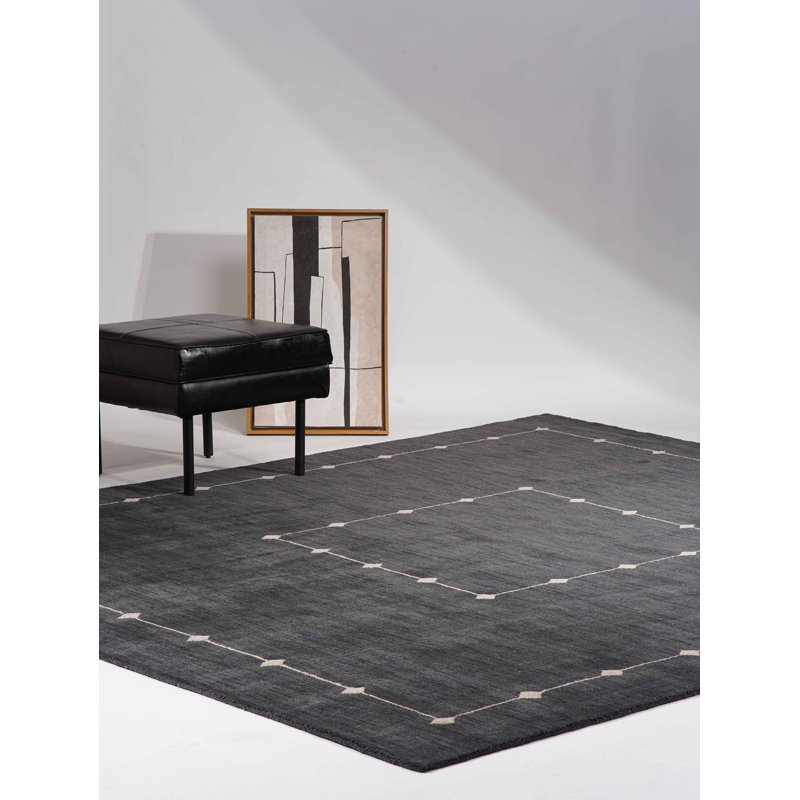 Tapis rectangulaires en laine tissée à la main Anley