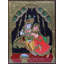 Peinture de Radha Krishna sur une balançoire Tanjore | Couleurs traditionnelles avec or 24 carats | Structure en bois de teck