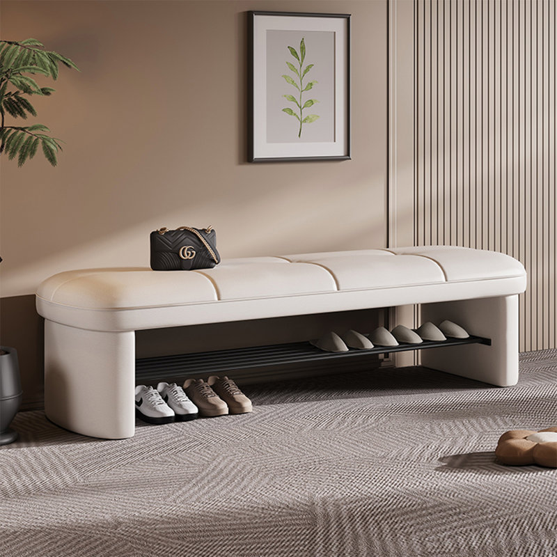 Banc rembourré, Beige