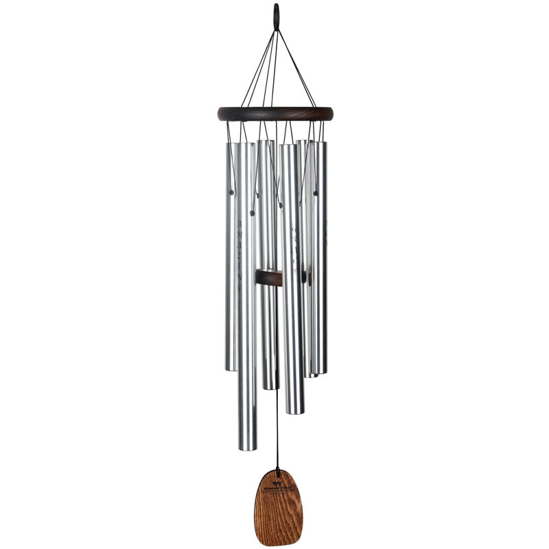 Carillon Woodstock Chimes, H 24 po x l 5 po x P 5 po, Silver/Black