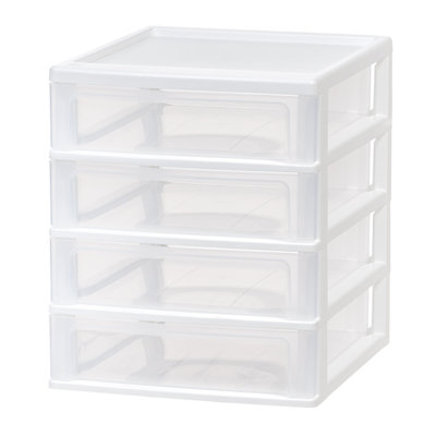 IRIS 4 Drawer Plastic Desktop Organizer