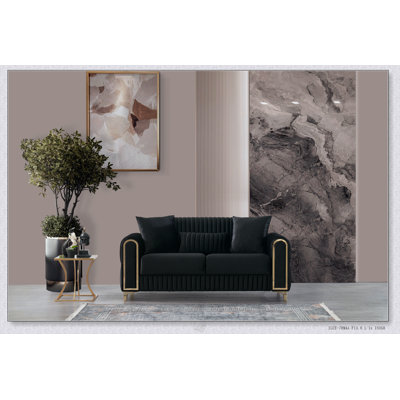 Causeuse convertible en tissu de velours Melody