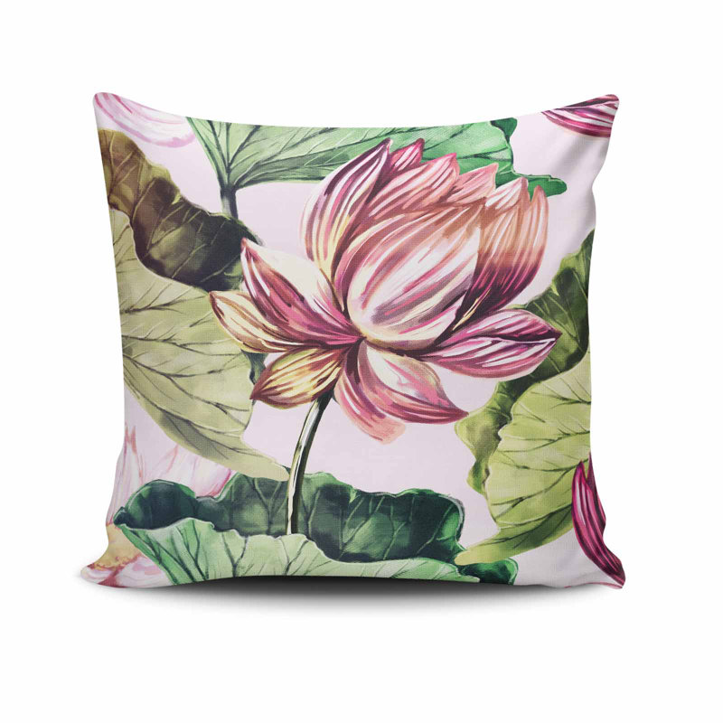 Erlean Decorative Cushion Cover, 17 x 17 Inches, 50% Cotton / 50% Polyester | Machine Washable at 104°F, Ironable, Concealed Zip Closure | Perfect for Living Room, Bedroom, and Stylish Home Décor