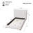 Upholstered Platform Bed With Linen Fabric Pillow-Back Headboard