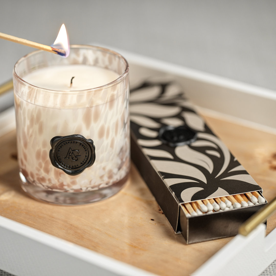 Apothecary Guild Opal Rio De Janeiro Scented Jar Candle with Glass Holder Zodax