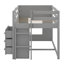 Lit mezzanine simple bas avec tiroirs de rangement-1135982771