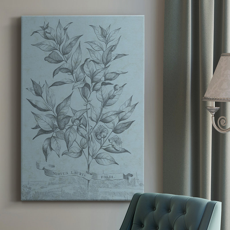 «Botanical on Teal I», impression sur toile tendue, H 18 po x l 12 po x P 1 po