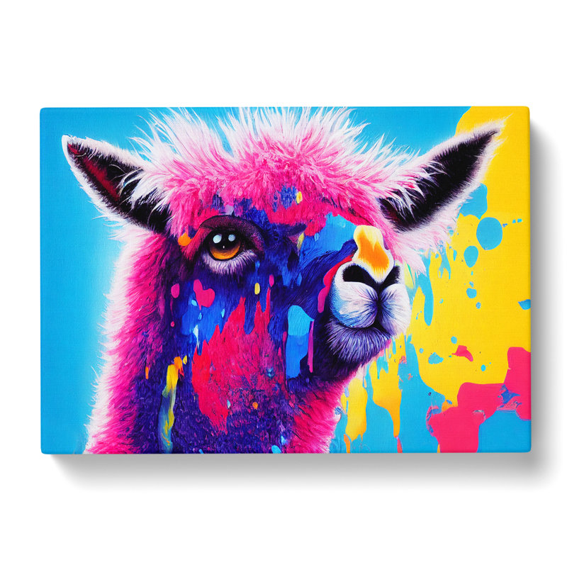 Llama Splash Vol.2 Abstract - Wrapped Canvas, 35cm H x 50cm W x 3cm D