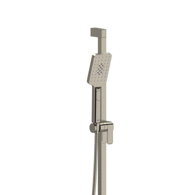 Ensemble de douche à main avec barre coulissante 30 po et douchette à 3 fonctions, Nickel brossé, 1.8 GPM