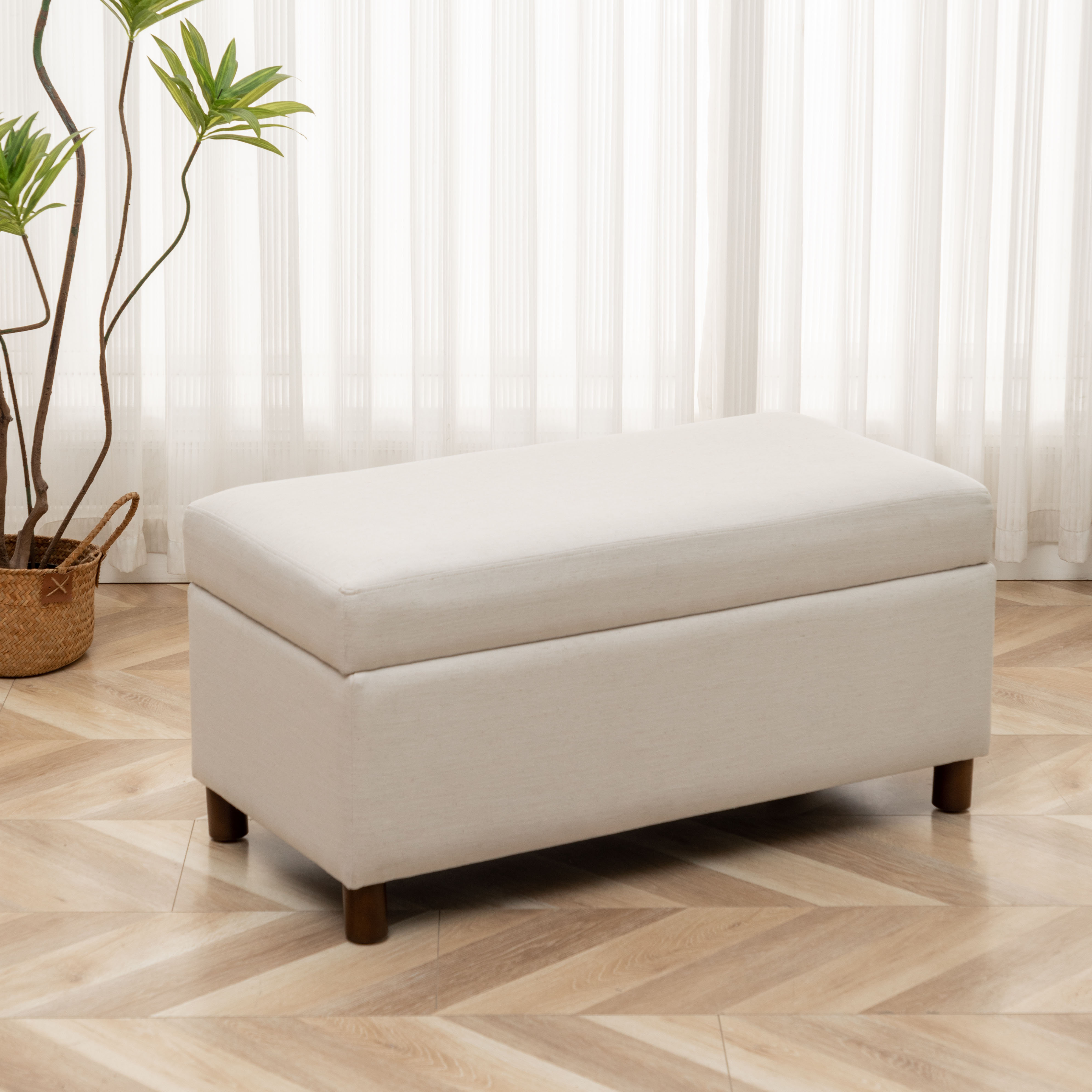 Calletana Upholstered Flip Top Storage Bench Wade Logan