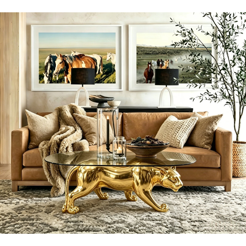 Table basse Panther Sculpture, Gold