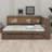 Wood Daybed With Storage Shelves, USB, LED, And Trundle-1738553503