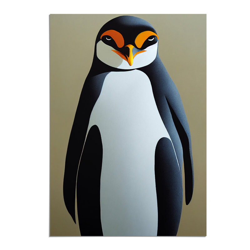 Resting Penguin - Wall Art, 29.7cm H x 21cm W, Paper, No Matte