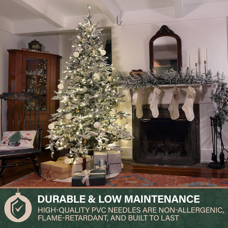 Mountain 9' White Pine Artificial Christmas Tree with 800 Lights