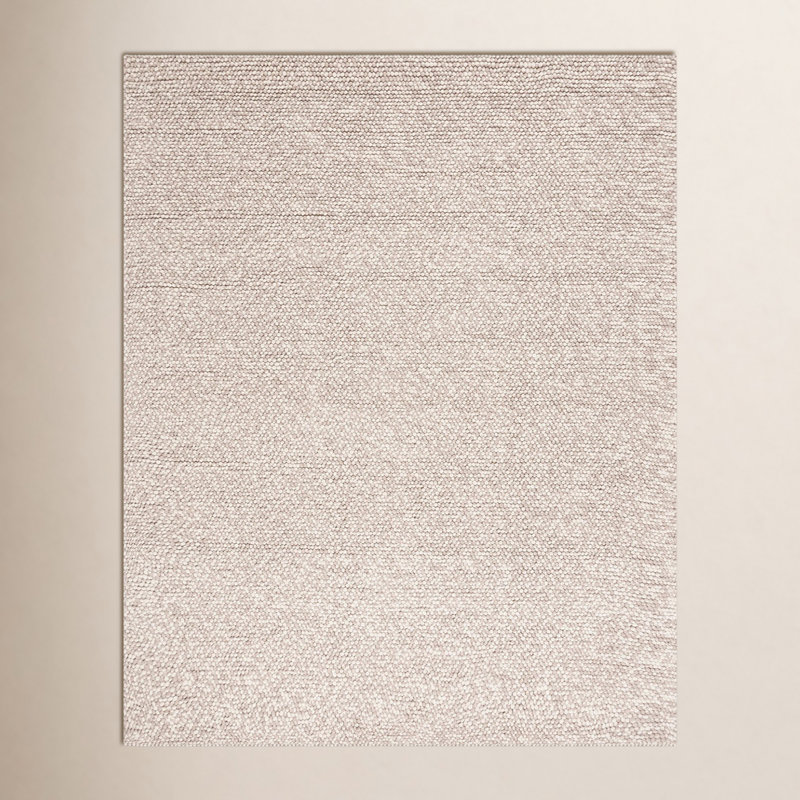 Tapis beige fait à la main Elle, Rectangle 6 pi x 8 pi