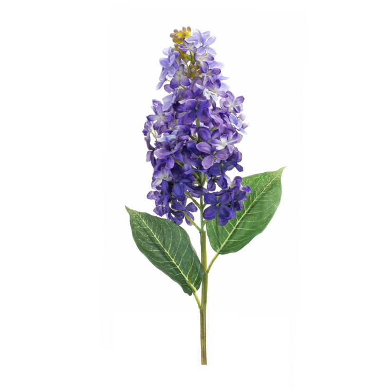 17 Artificial Lilac Flowers - (Set of 6) Primrue Flowers/Leaves Color: Purple