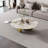 Tahmid 39.4" Faux Marble Single Base Round Coffee Table-1711135889