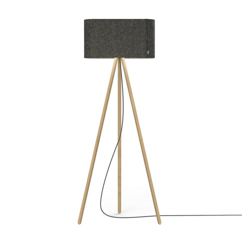 Belmont Tripod Floor Lamp, Black, Oak