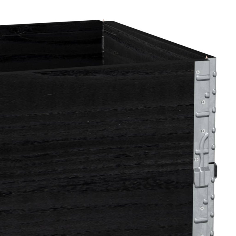 Corliss Wood Planter Box, 16.14" H x 39.37" W x 39.37" D, Grey