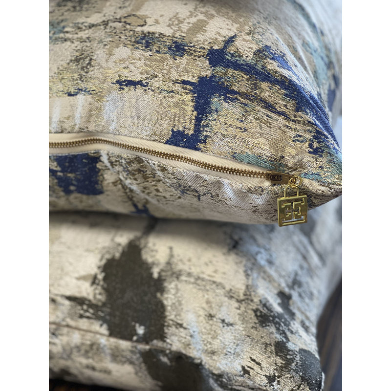 Mirage Square Pillow, Blue