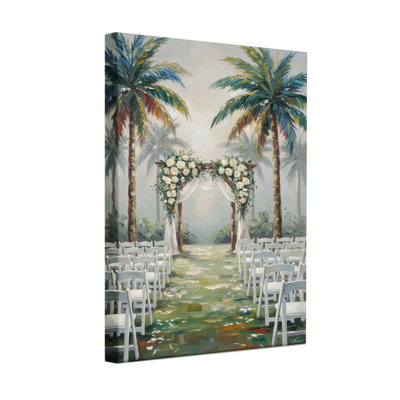 Plants & Flowers Tropical Wedding Arch With Palm Trees
