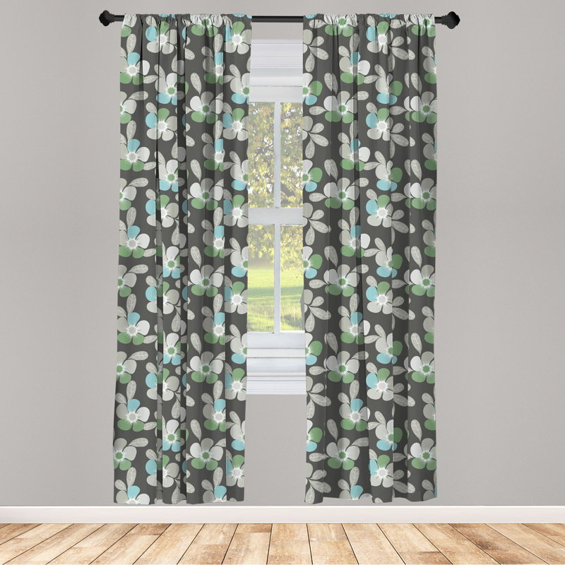 Rideaux 4 panneaux East Urban Home, L 56 po x L 63 po