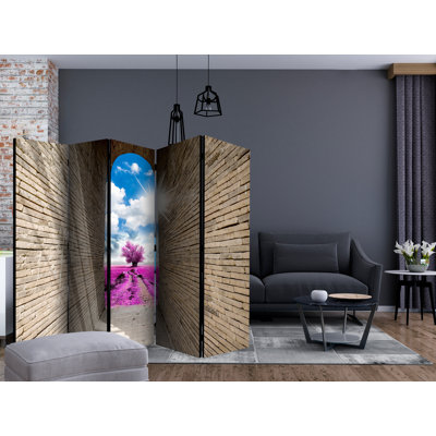 Hutridge 172cm H Solid Wood Folding Room Divider