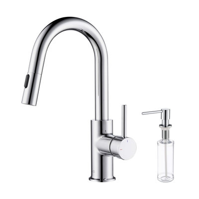 Luxe Pull Down Single Handle Kitchen Faucet