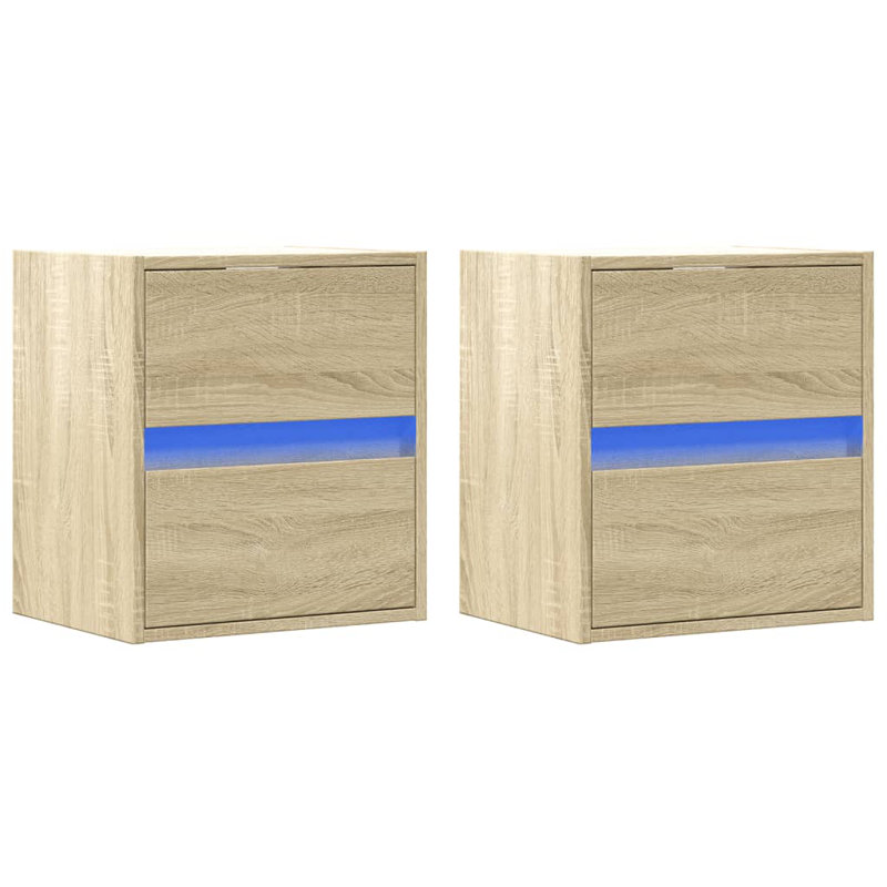 41cm W Manufactured Wood Bedside Table, Sonoma Oak