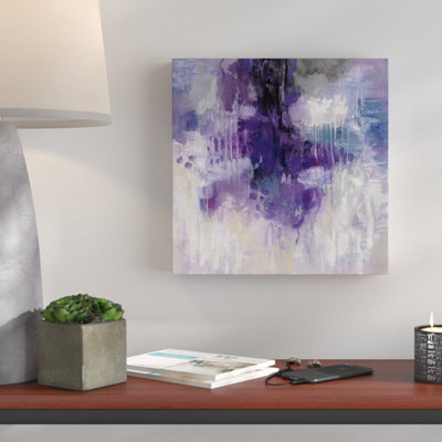 «Violet Rain», reproduction de peinture acrylique sur toile tendue