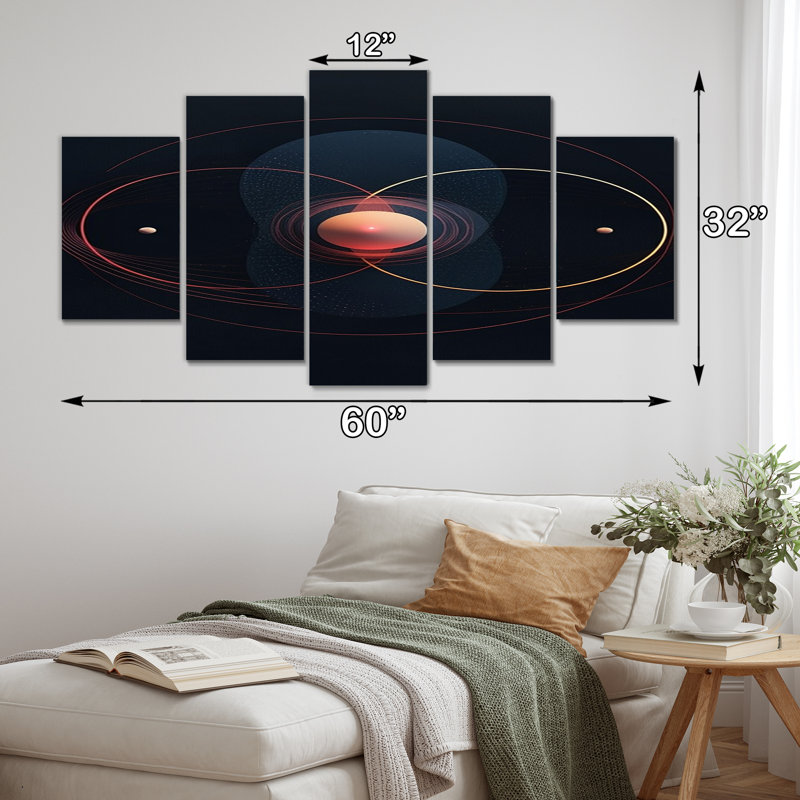 Alverta - Space Wall Art Living Room - 5 panneaux