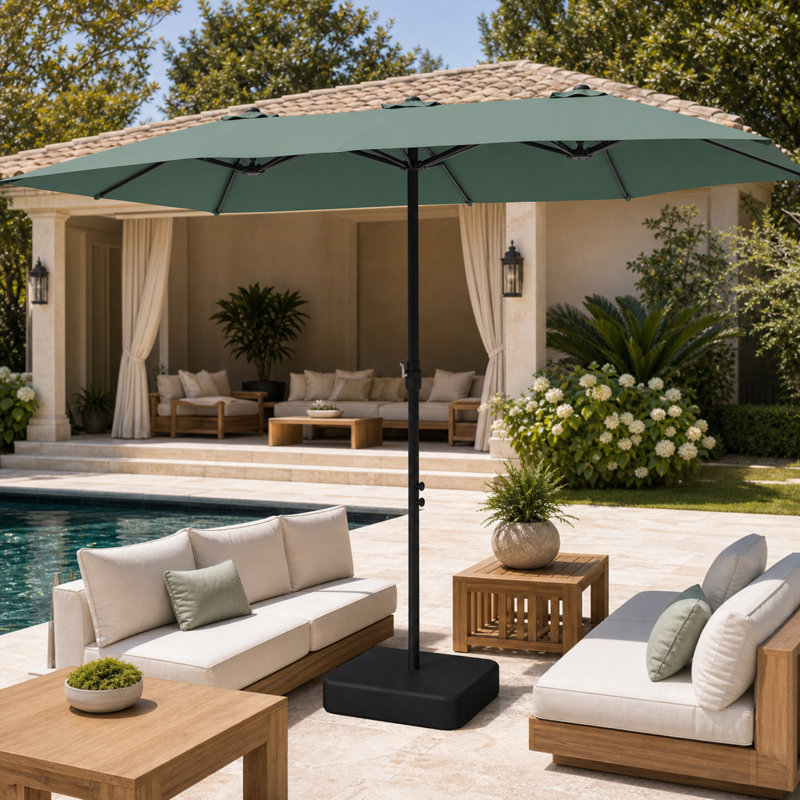 15' Extra Large Patio Umbrella, Green