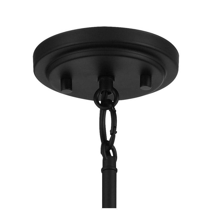 Arbra Glass Semi Flush Mount, Coal, Clear