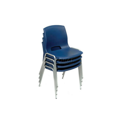 Chaise de salle d'attente en plastique empilable 17 po (ensemble de 4)