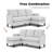 Upholstered  Sectional Sofa With Chaise-2136070871